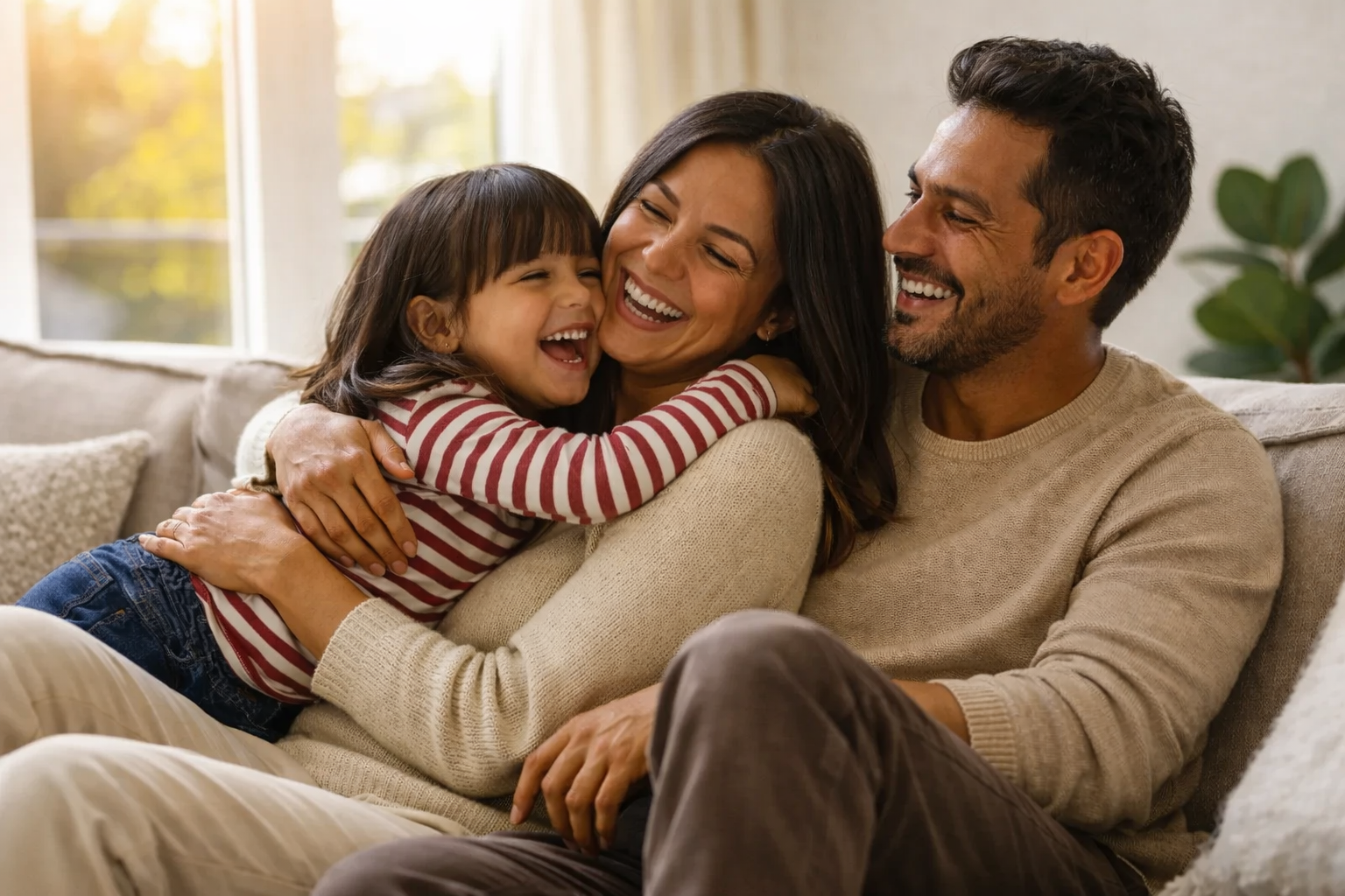 Familia disfrutando al aire libre